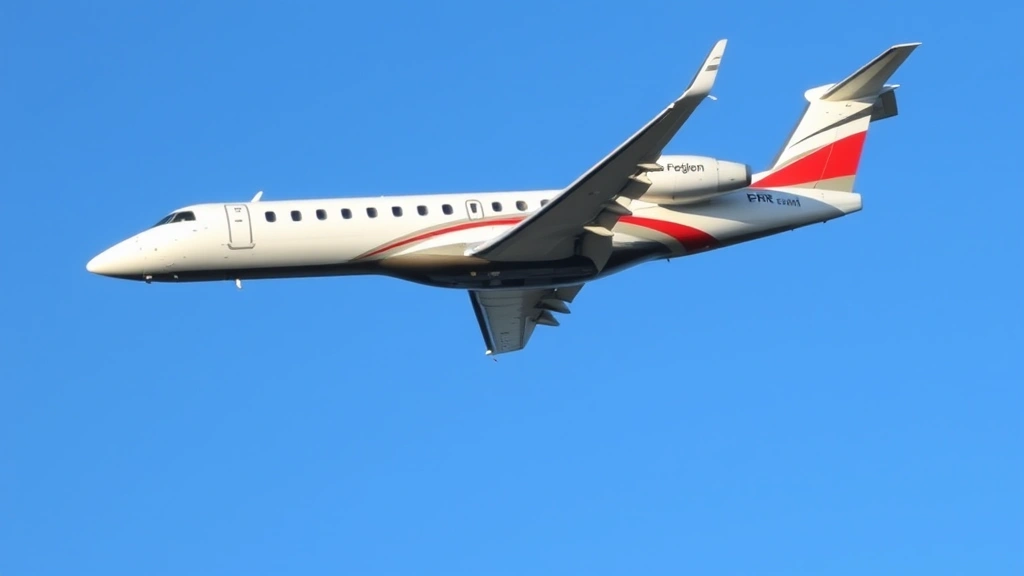 Commercial regional jet aircraft in flight against blue sky, Bombardier CRJ regional aircraft similar model, professional aviation photography, clear visibility, no text or markings