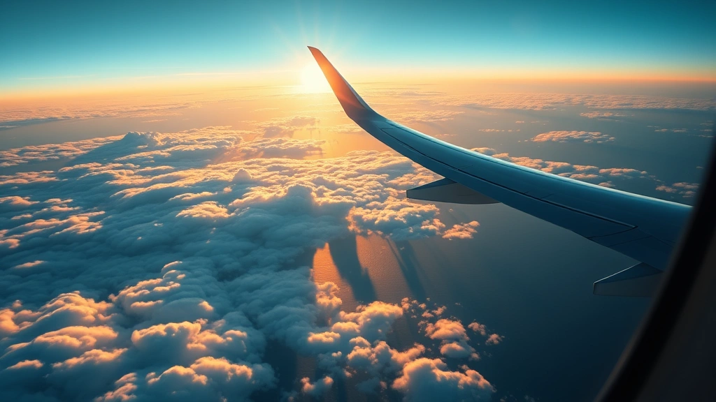 Modern Boeing 787 Dreamliner flying over North Atlantic Ocean with dramatic clouds below, blue ocean waters, golden hour lighting, cabin window perspective, photorealistic, no text